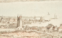 Johann Ludwig Aberli, Vue de Vevey, détail du dessin